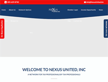 Tablet Screenshot of nexusunitedinc.com